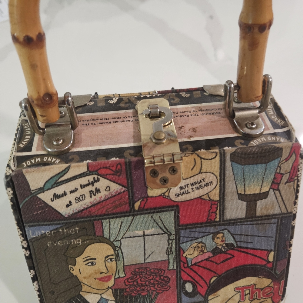 Handmade Unique Purse Romantic Comic Cigar Box Purse - Picture 9 of 16